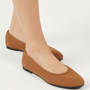 Brown Slip On Ballet Flats Shoes Size 38